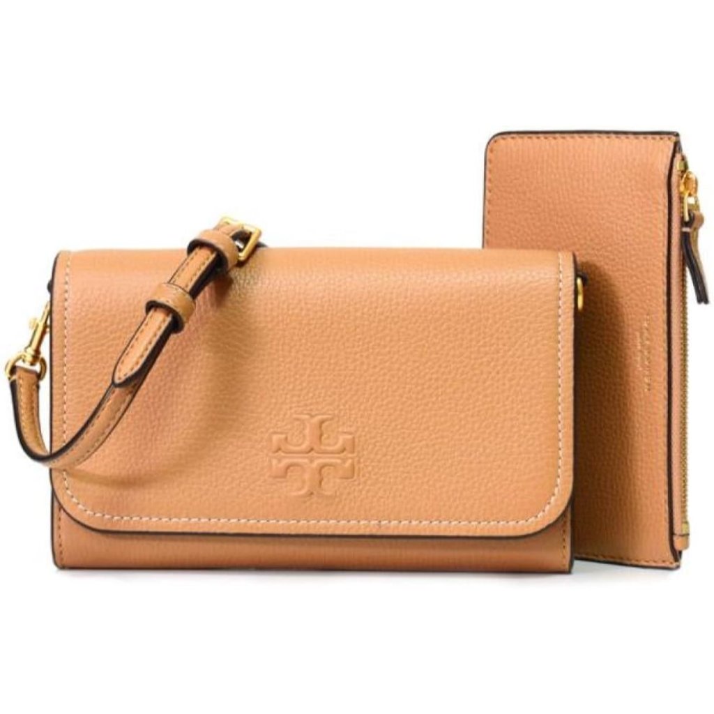 Womens Thea Pebbled Leather With Gold-Tone Hardware Crossbody Bag With Flat Wall